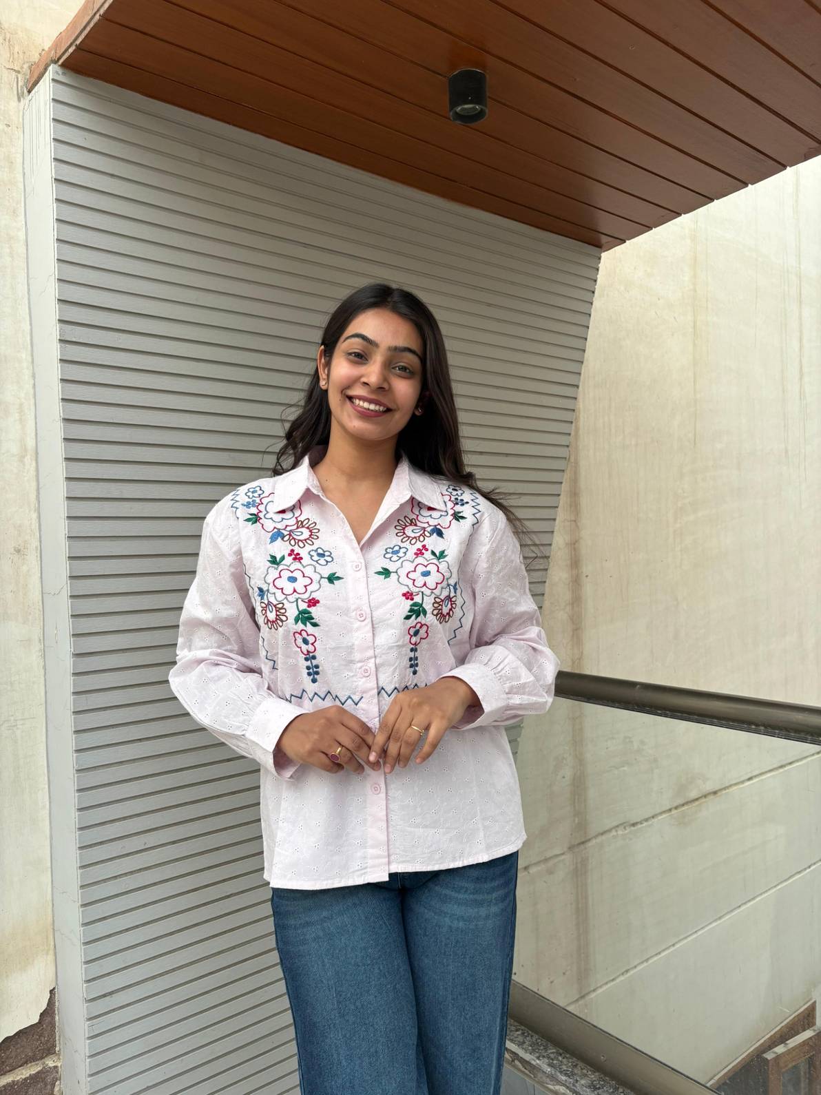 Embroidered Cotton Shirt