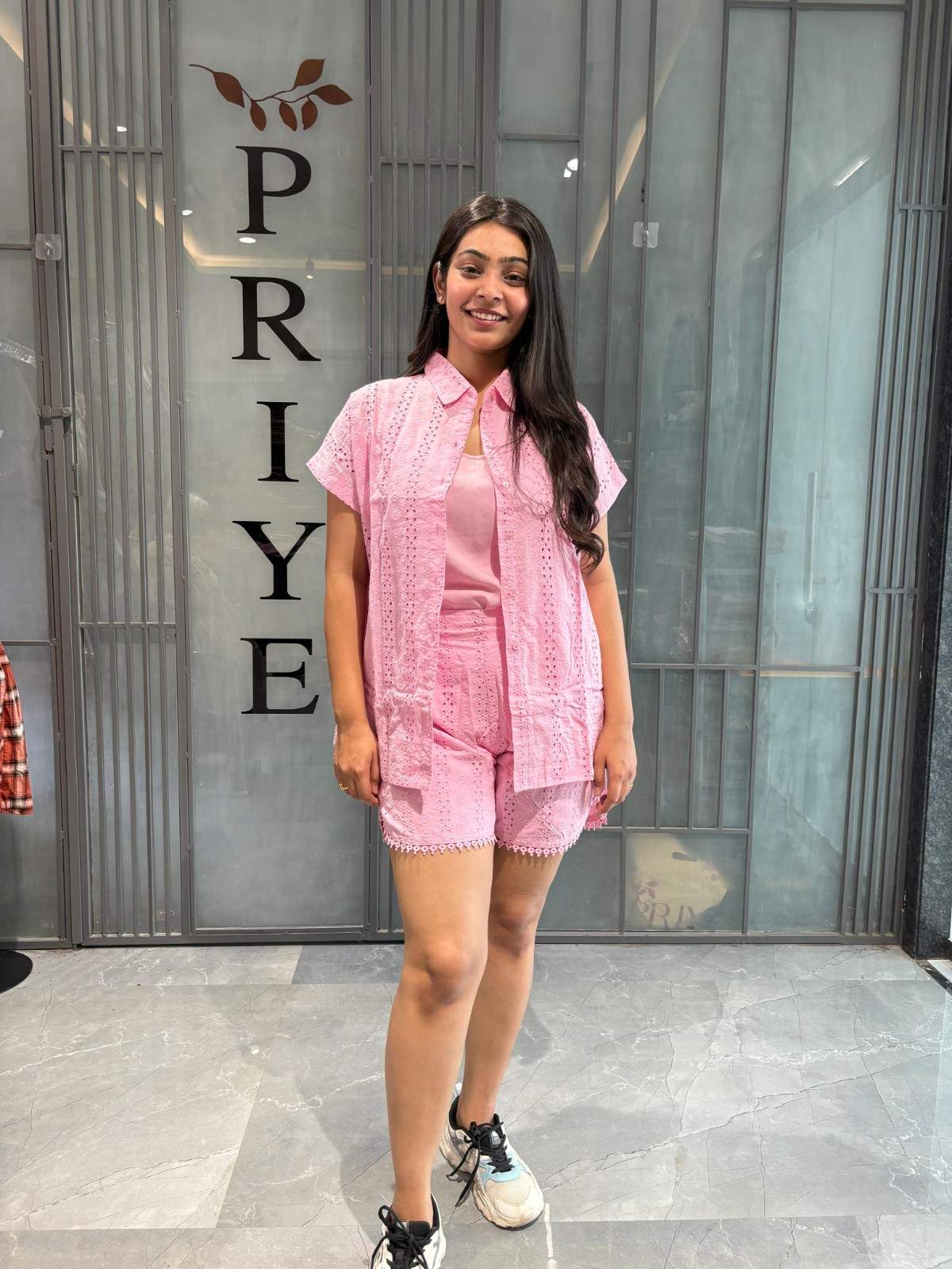 Cutwork Shorts coordset