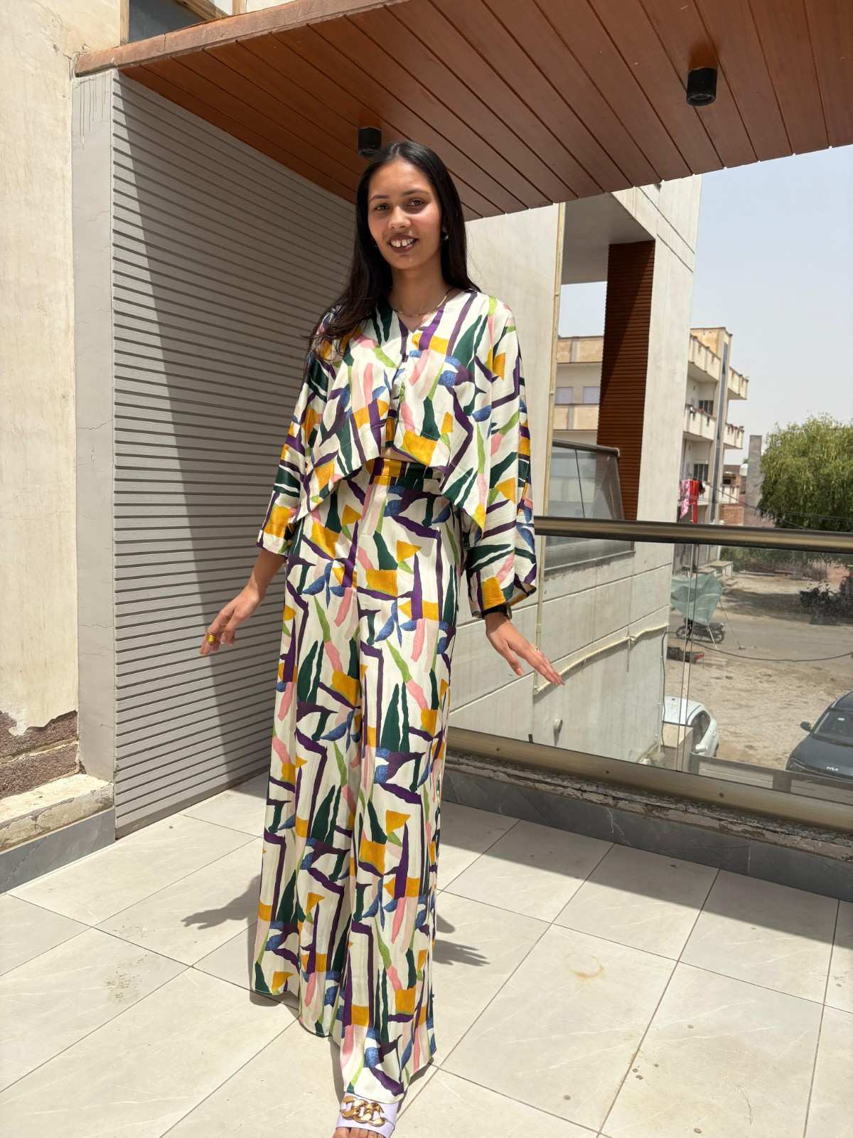 Satin kimono style coordset