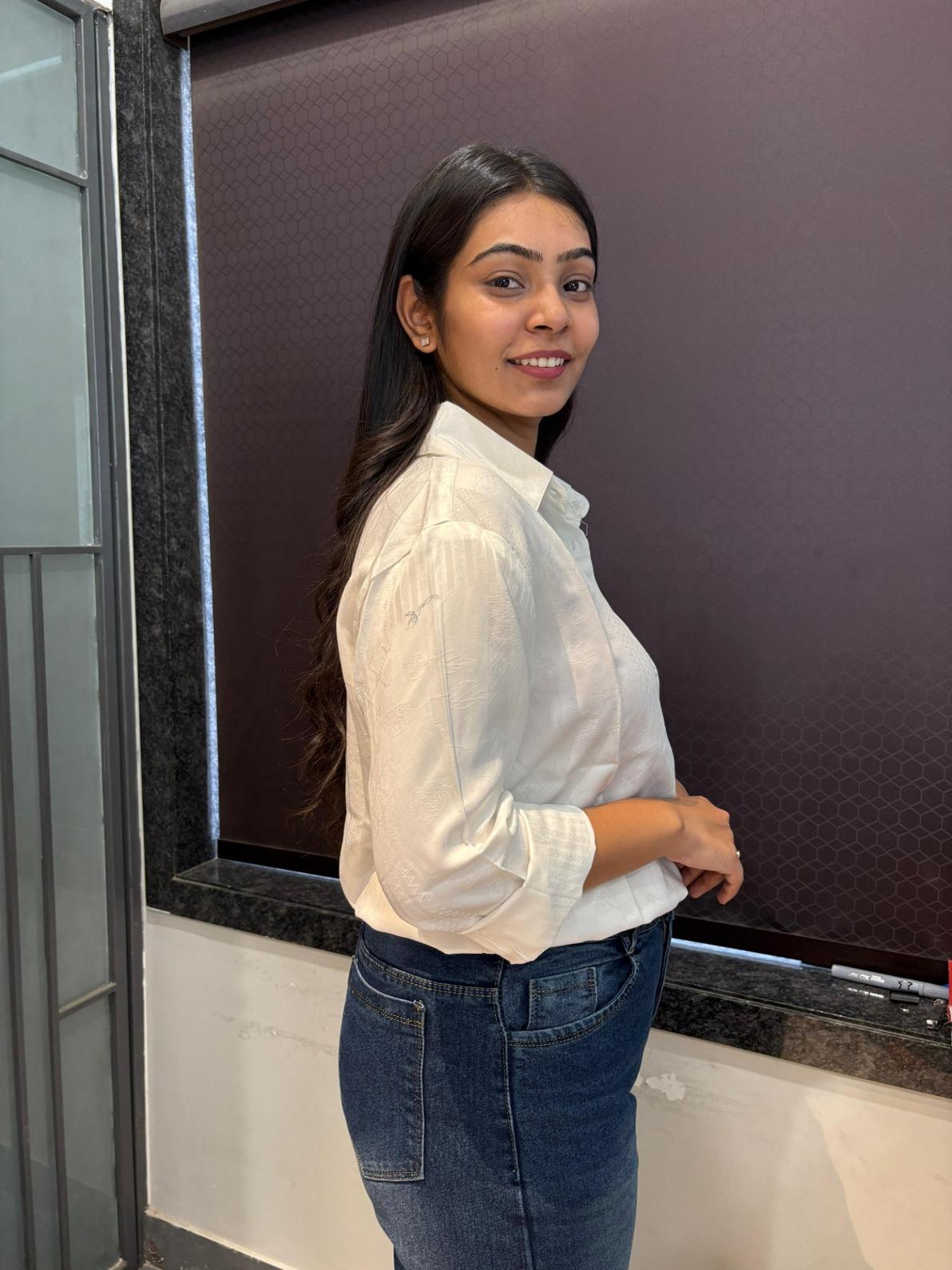 Self design Solid shirt