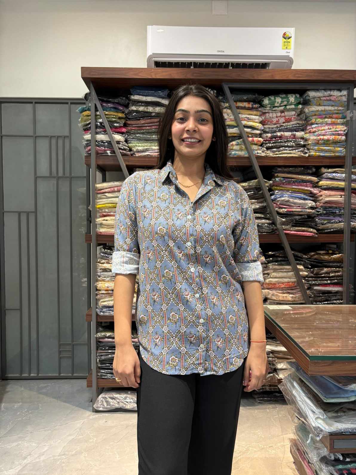 Printed cotton shirt