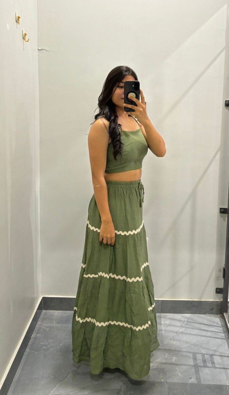 Rinkal crop top skirt coordset