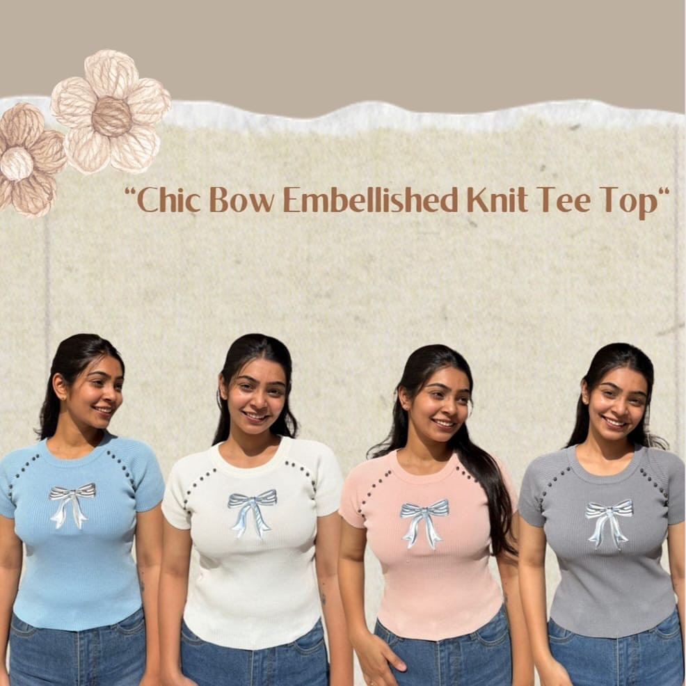 Knitted korean crop top