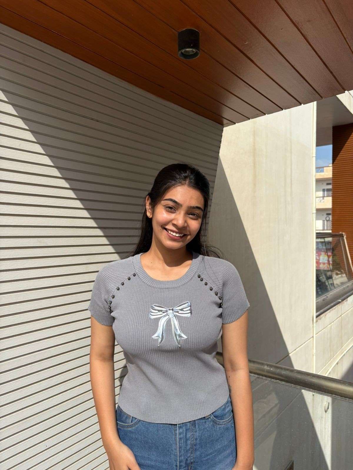 Knitted korean crop top