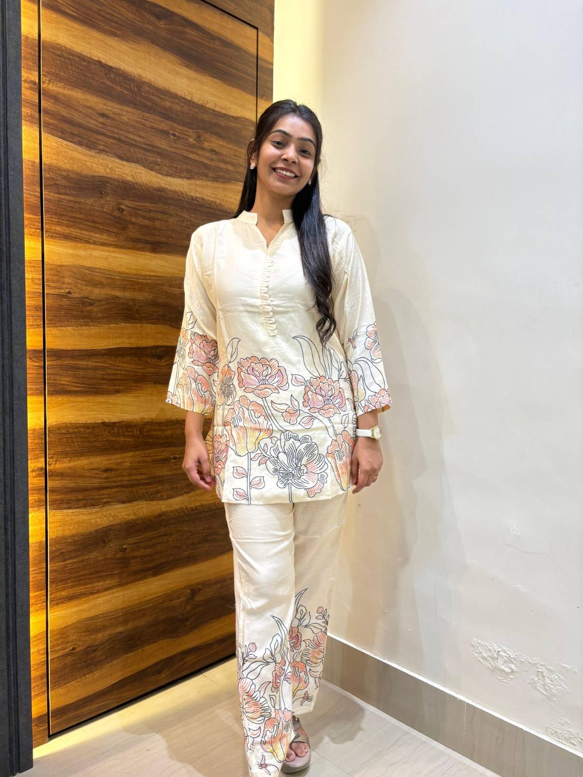 Muslin silk coordset