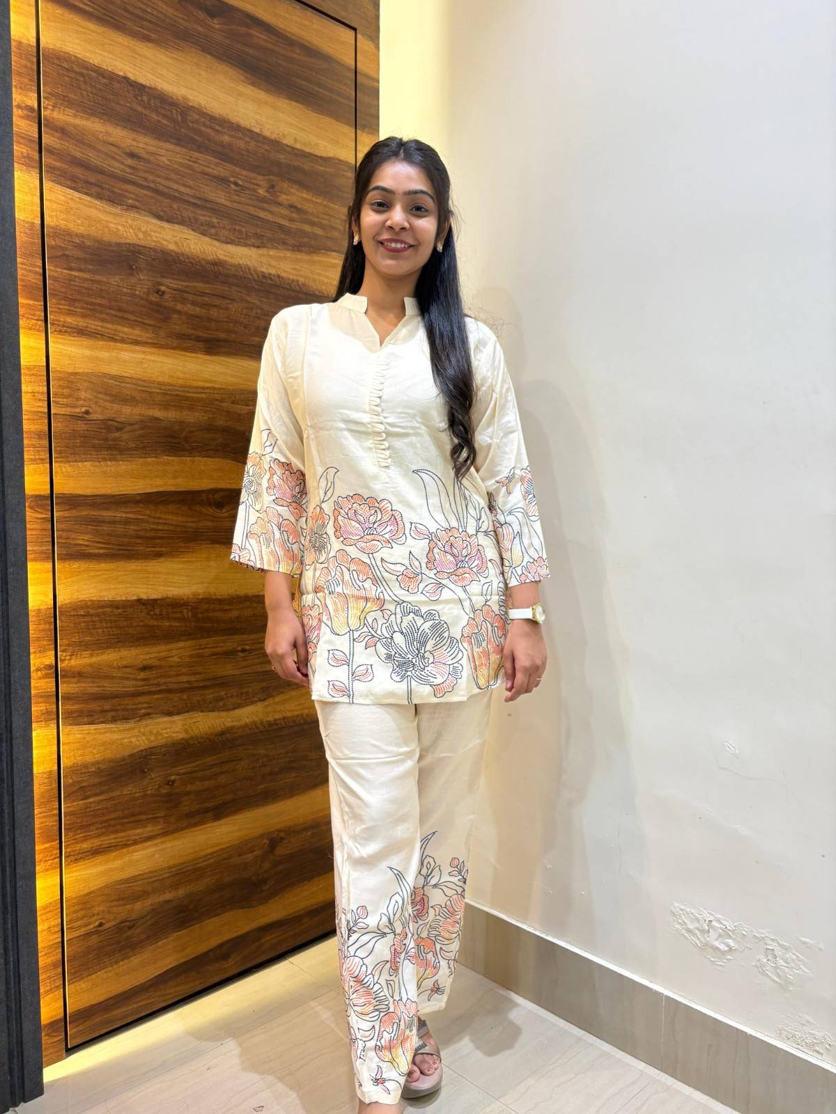 Muslin silk coordset