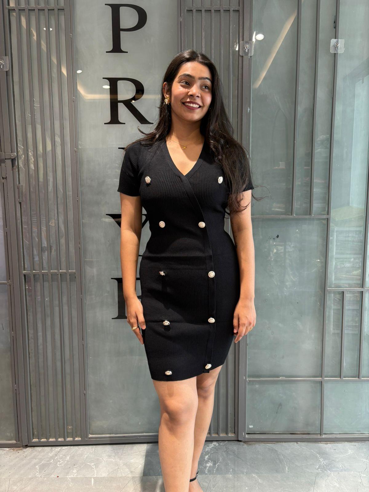 Bodycon knitted short dress