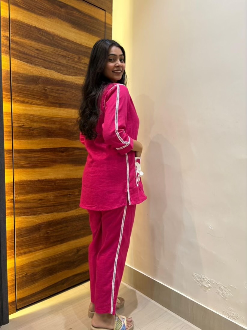 Rani Thread Linen Coord Set