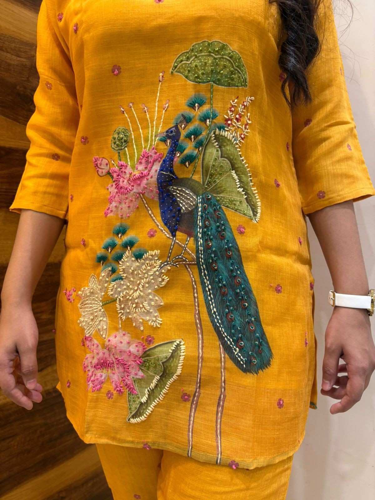 Peacock Mustered yellow coordset