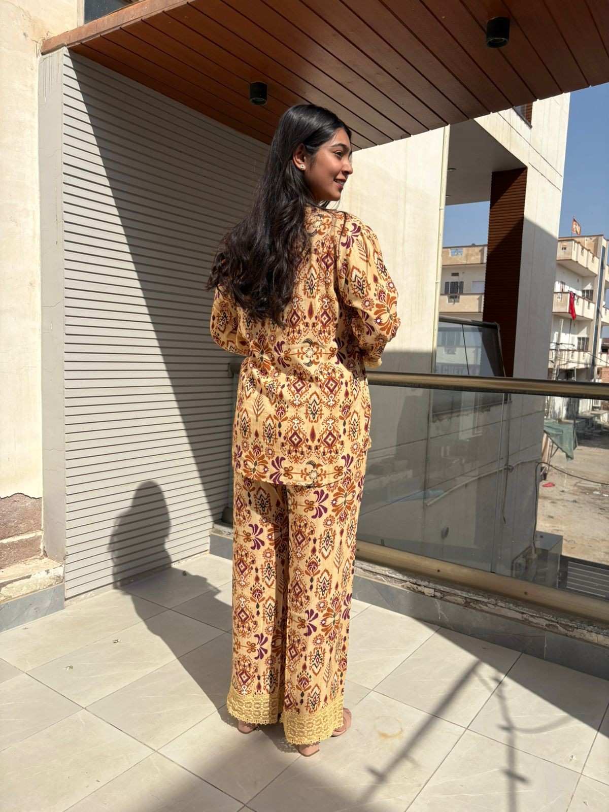 Cotton Selfwork printed coirdset