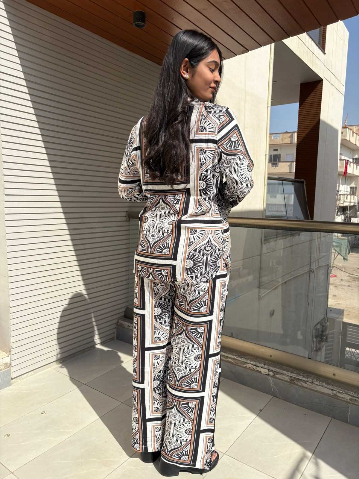 block printed Shirt coordset