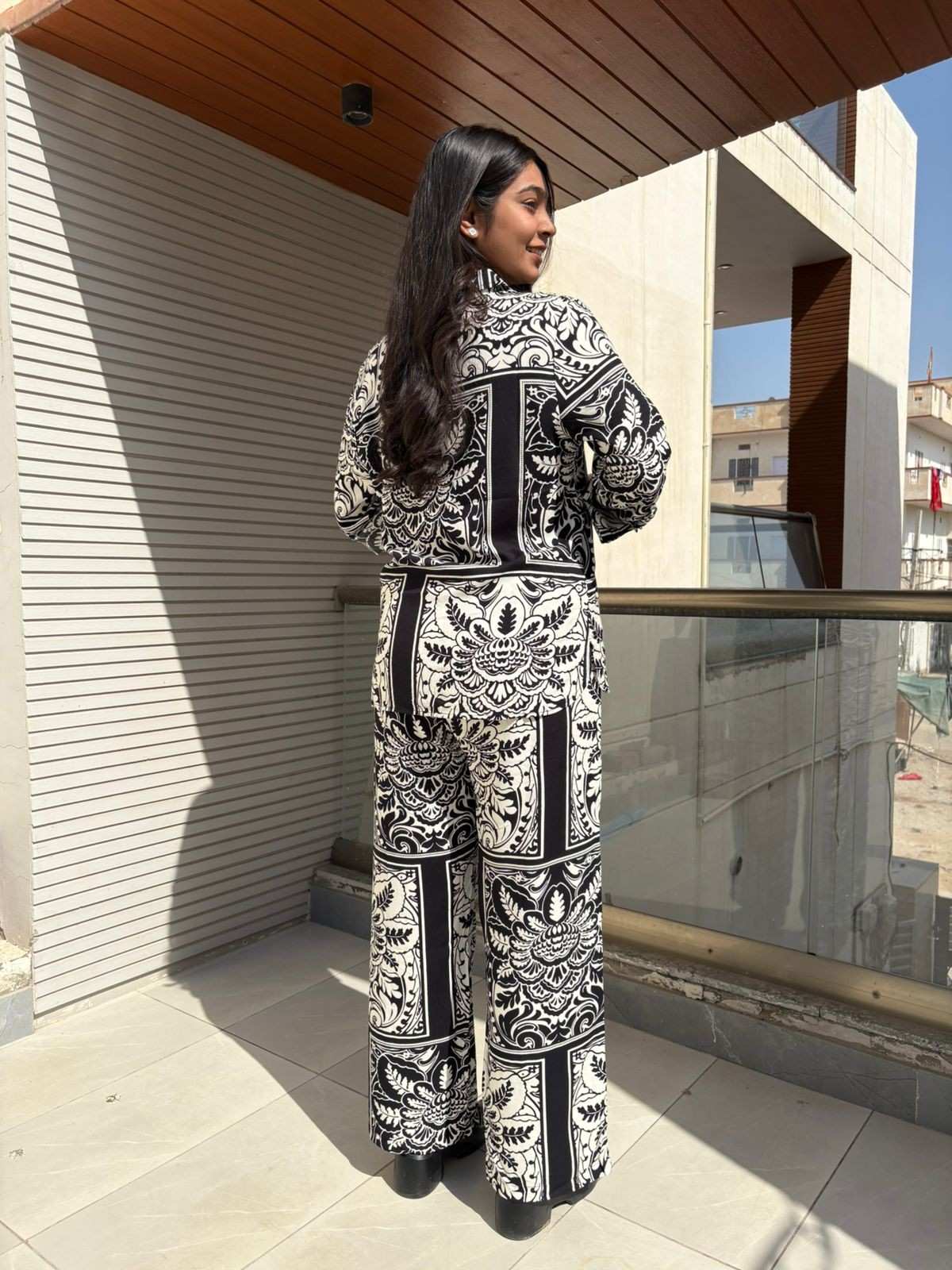 block printed Shirt coordset