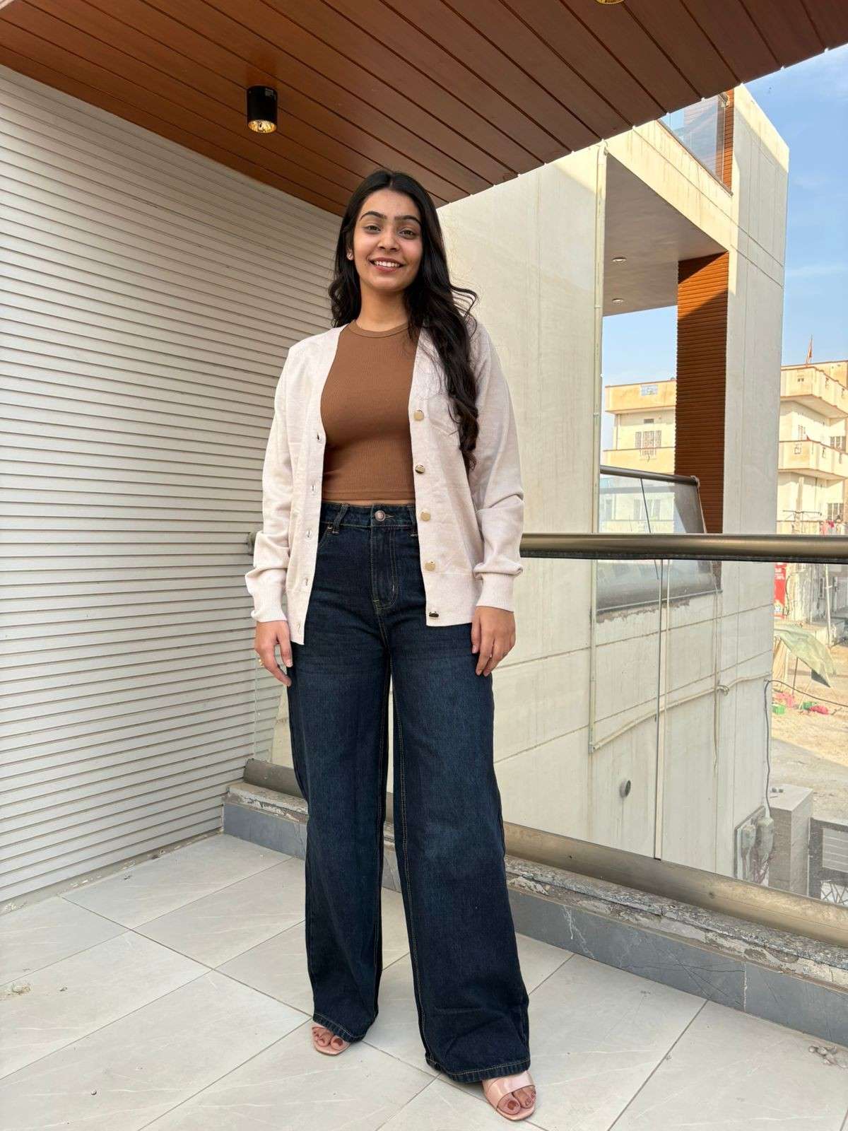 Solid soft wool cardigan