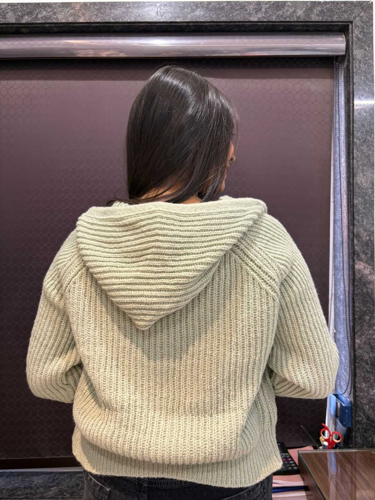 Woolen Zipper hoodie