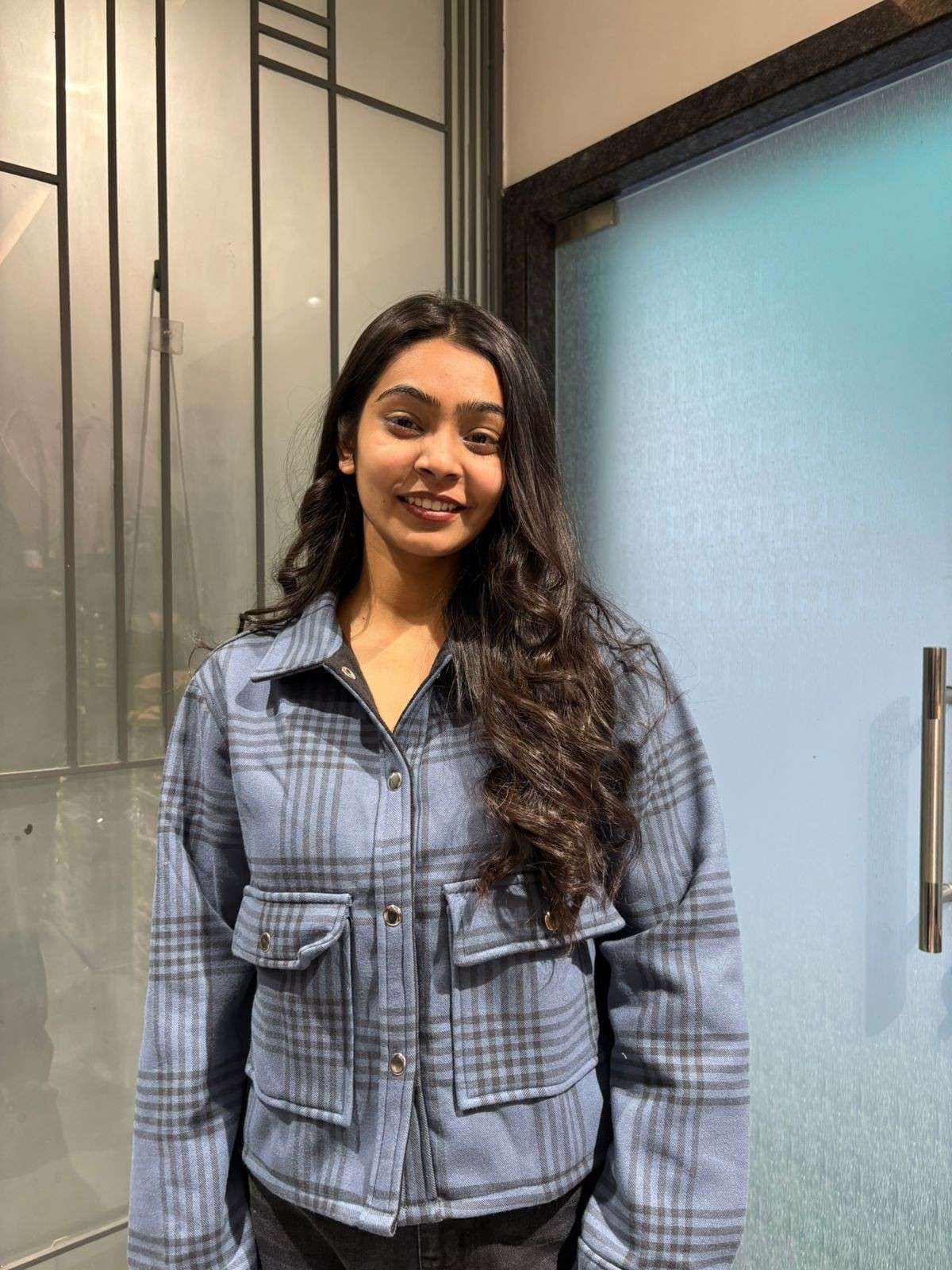 Checks short shacket