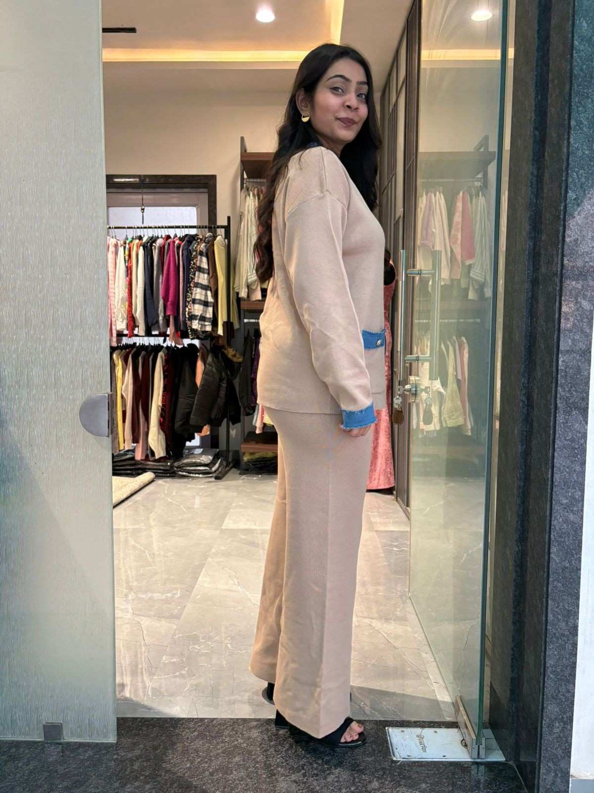 Knitted Denim coordset