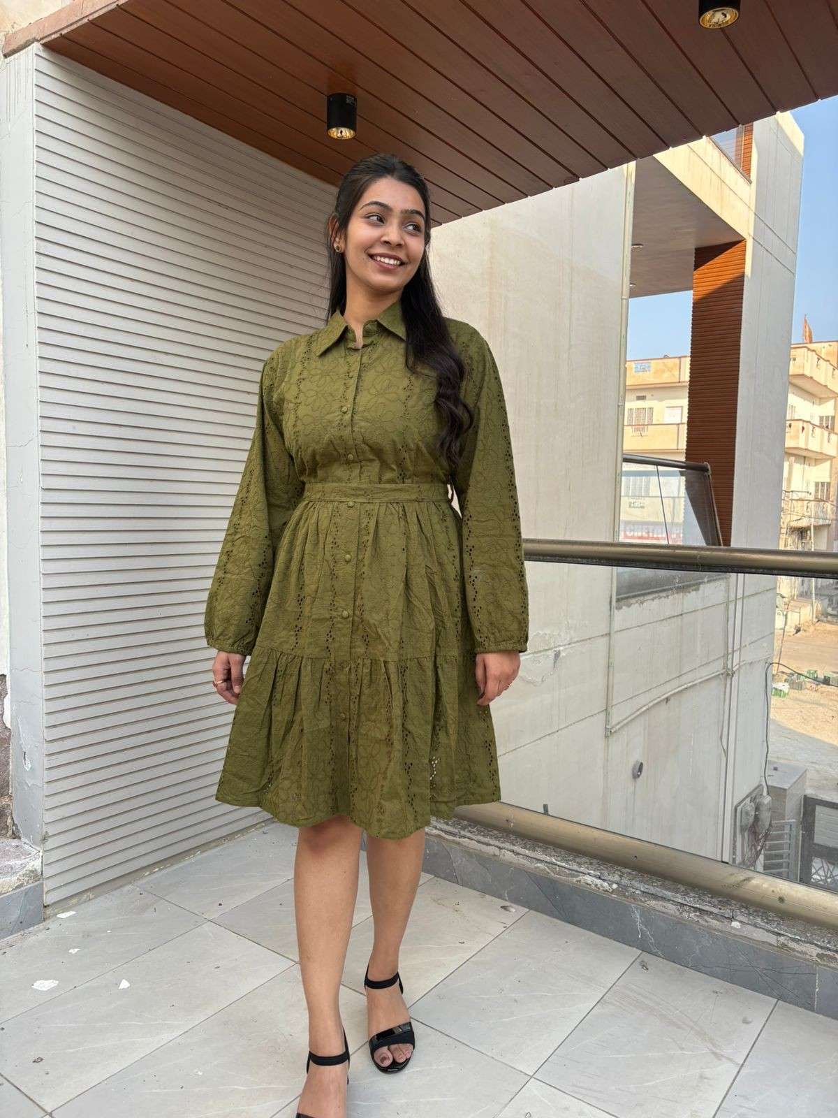 Cotton cutwork Mini dress