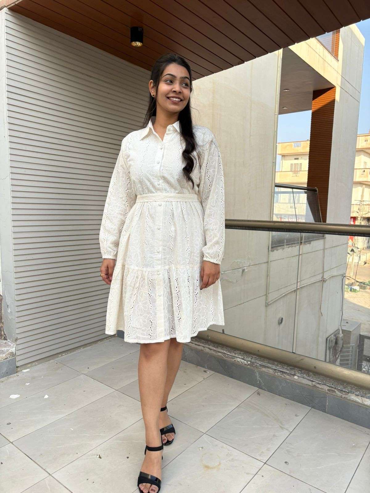 Cotton cutwork Mini dress