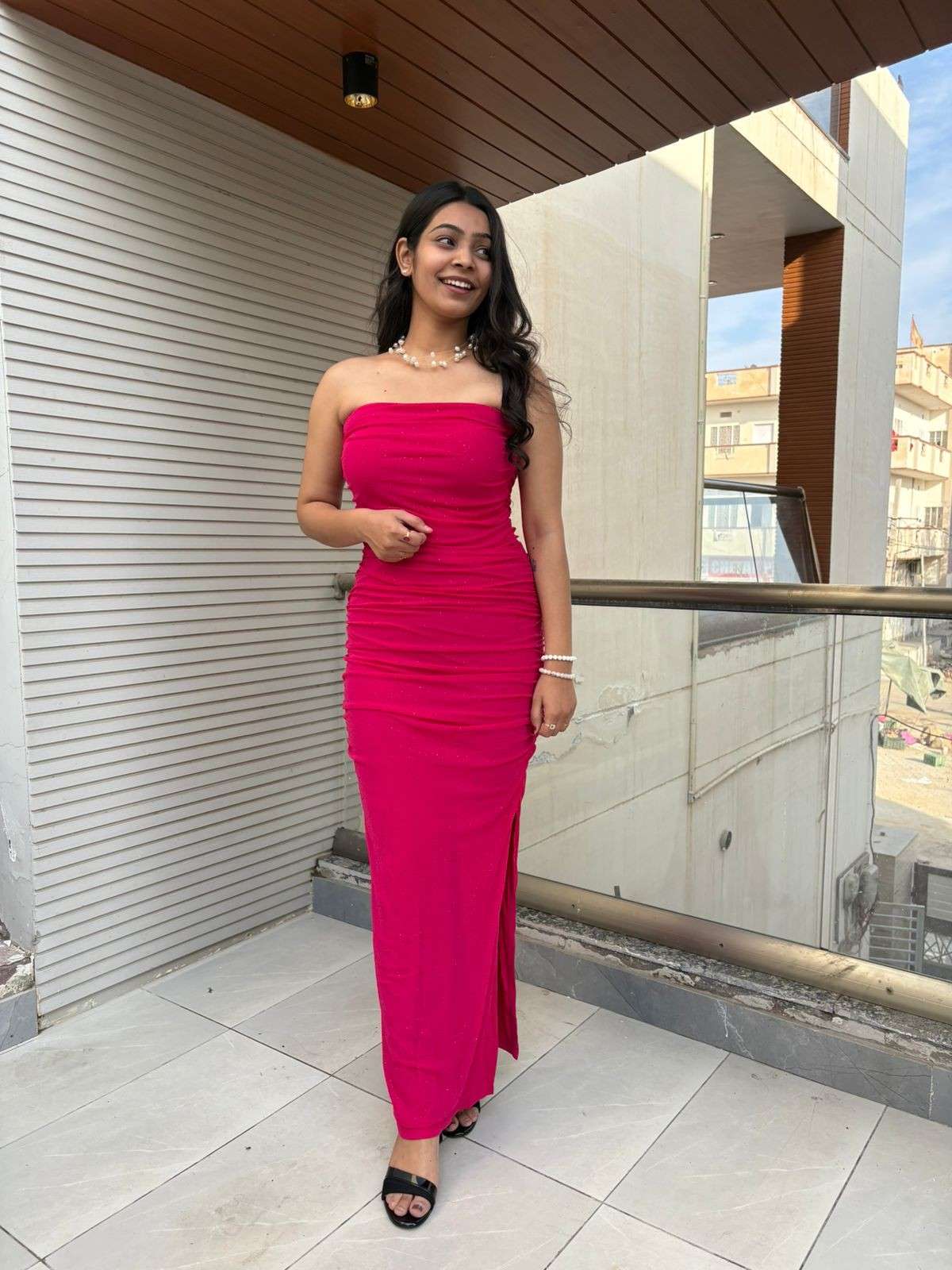 Bodycon mesh tube dress