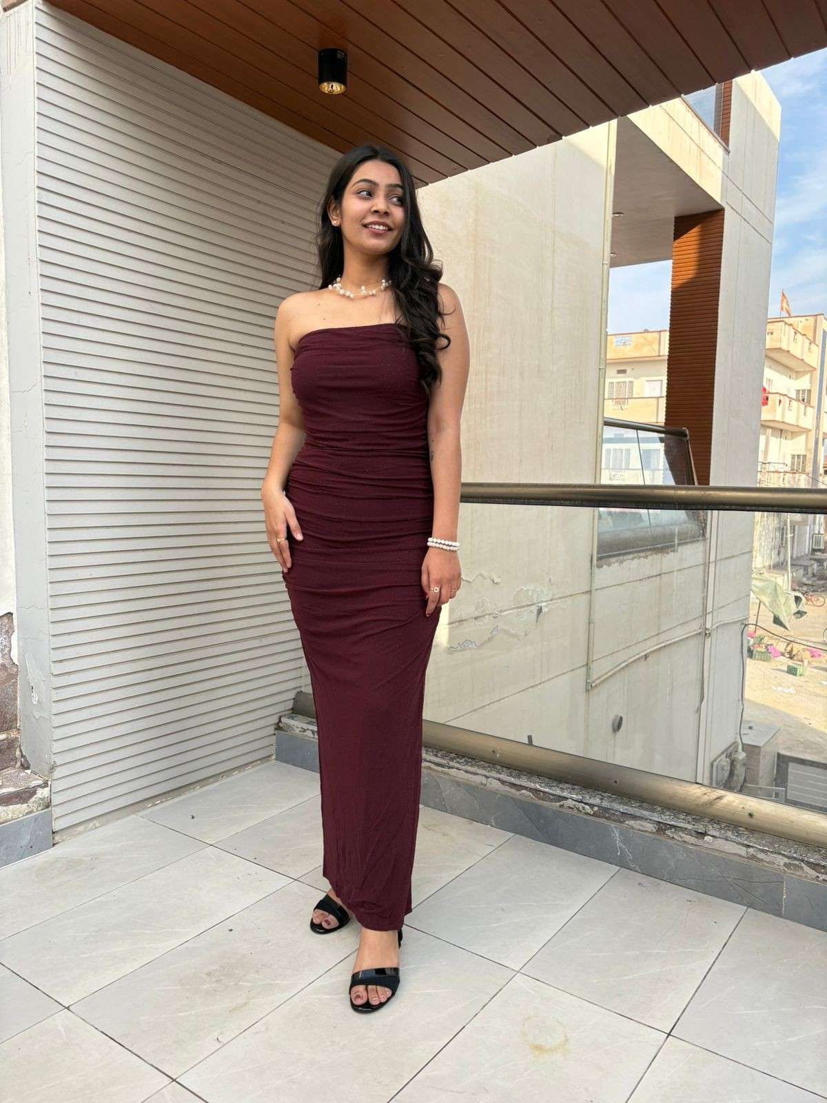 Bodycon mesh tube dress