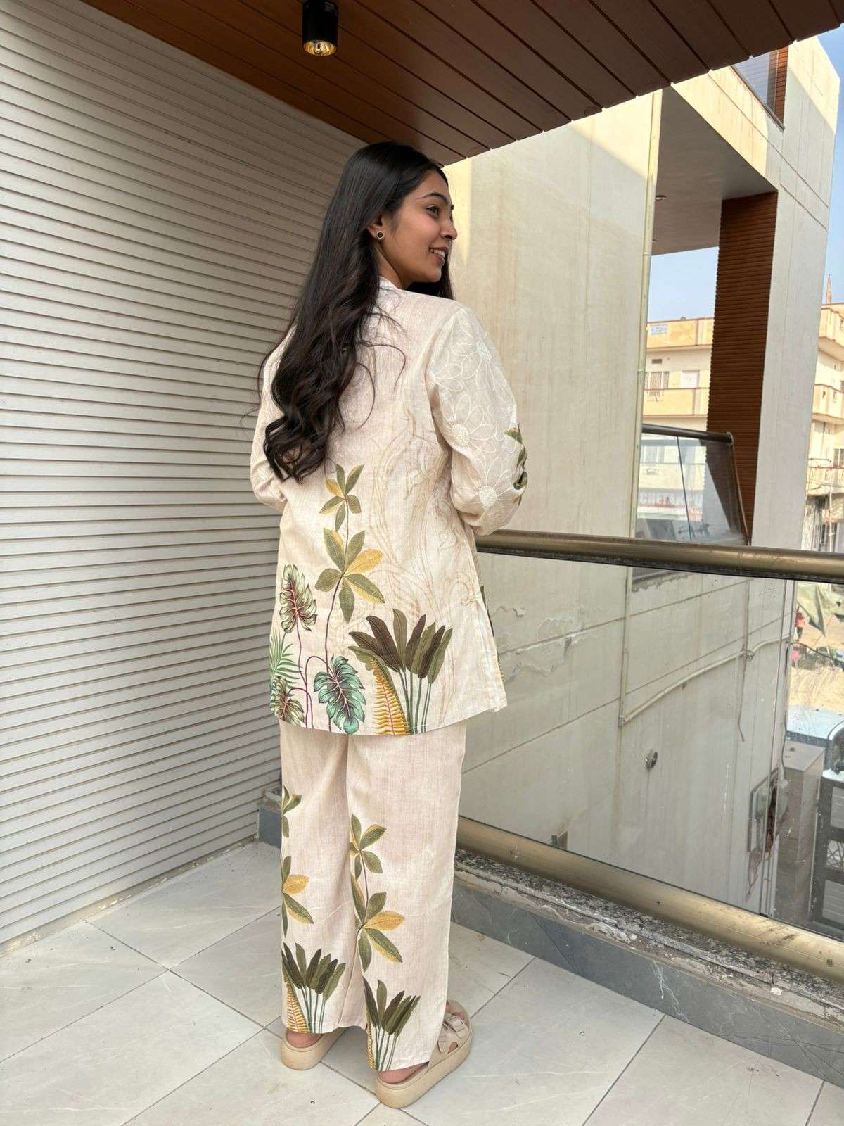 Cotton embroidered coordset