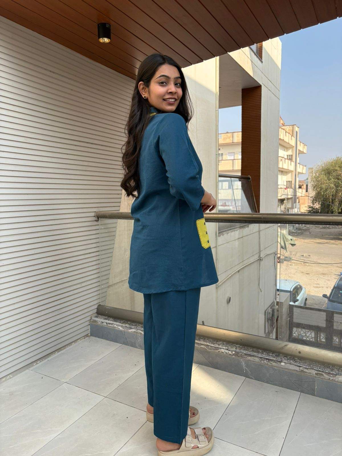 Cotton flex Double collared coordset