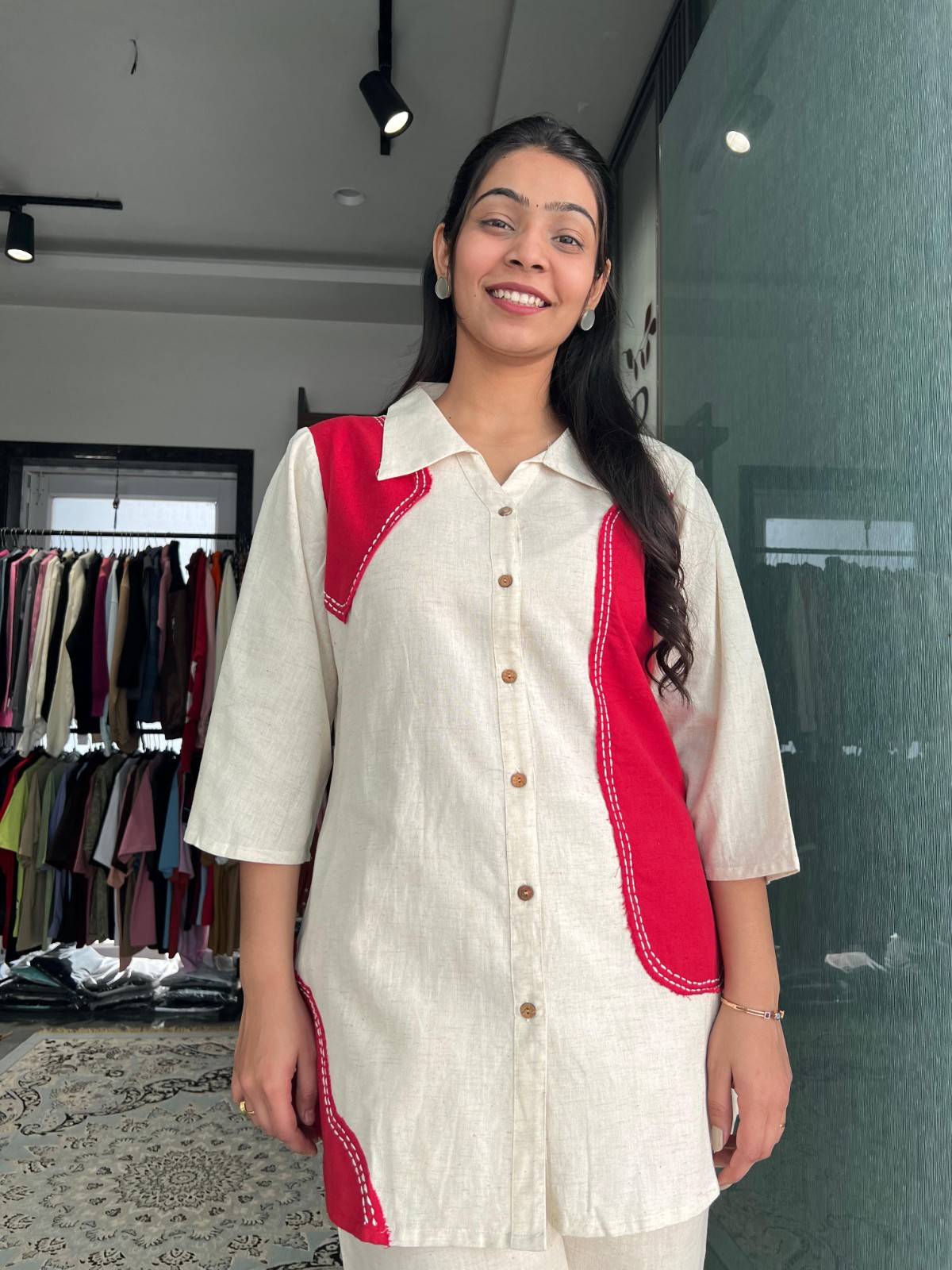 Embroidered Cotton Flex coordset