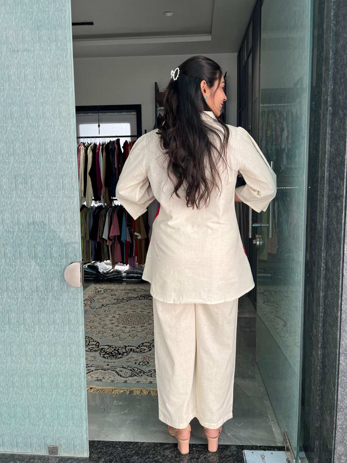 Embroidered Cotton Flex coordset