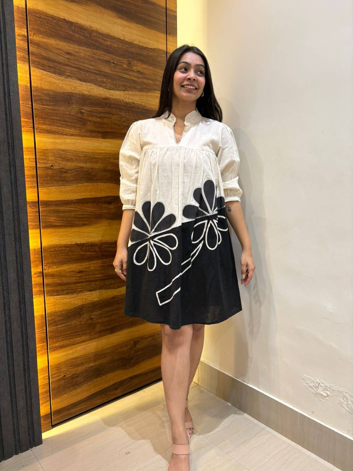 Petal bloom khadi dress