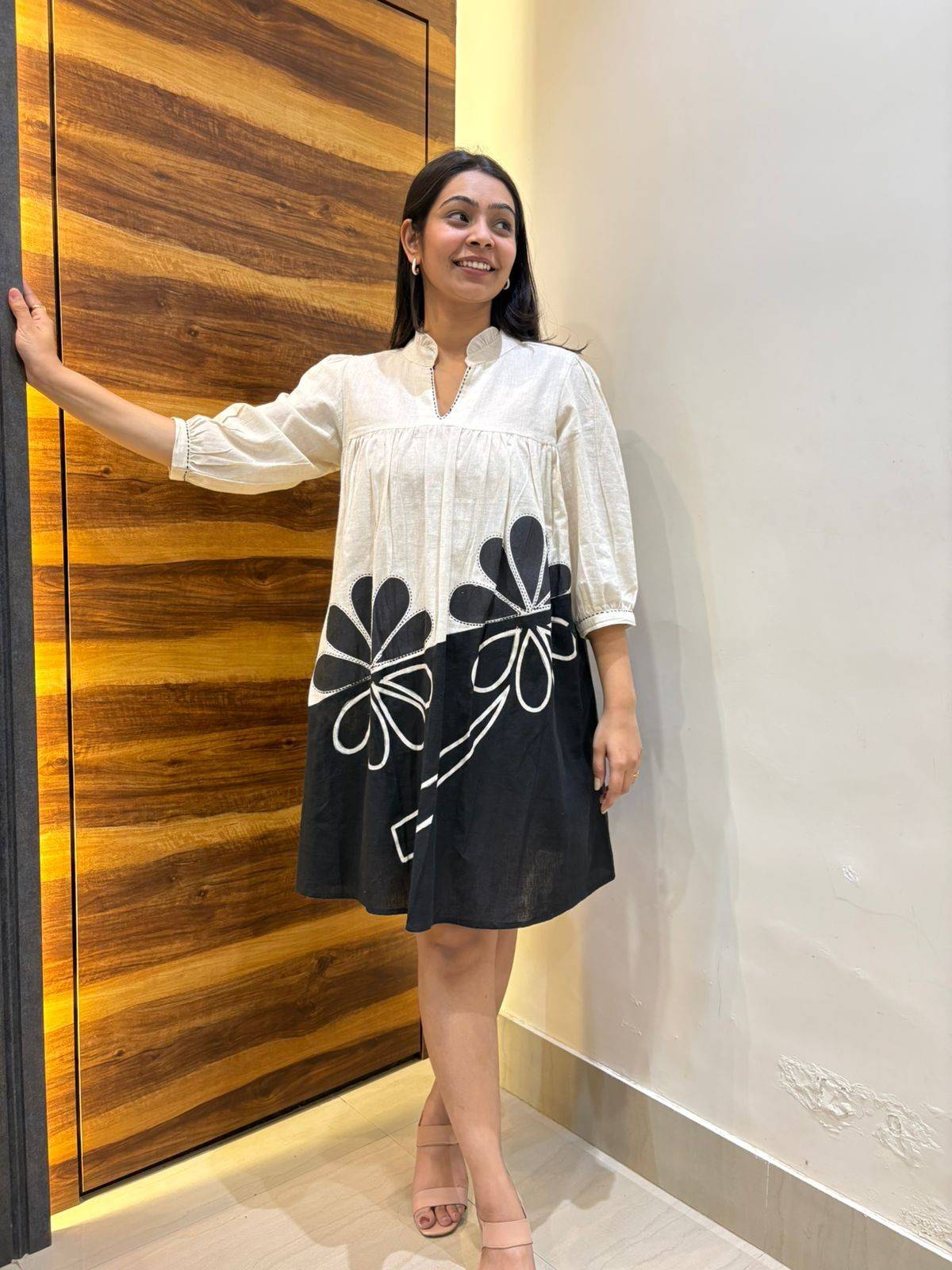 Petal bloom khadi dress