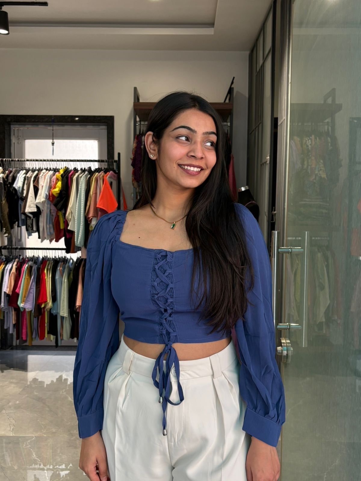 Criss cross Crop top