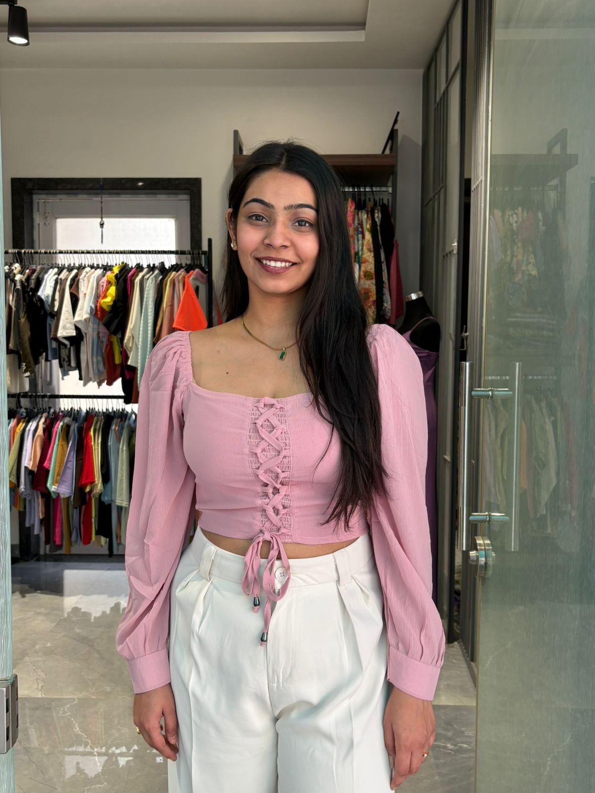 Criss cross Crop top