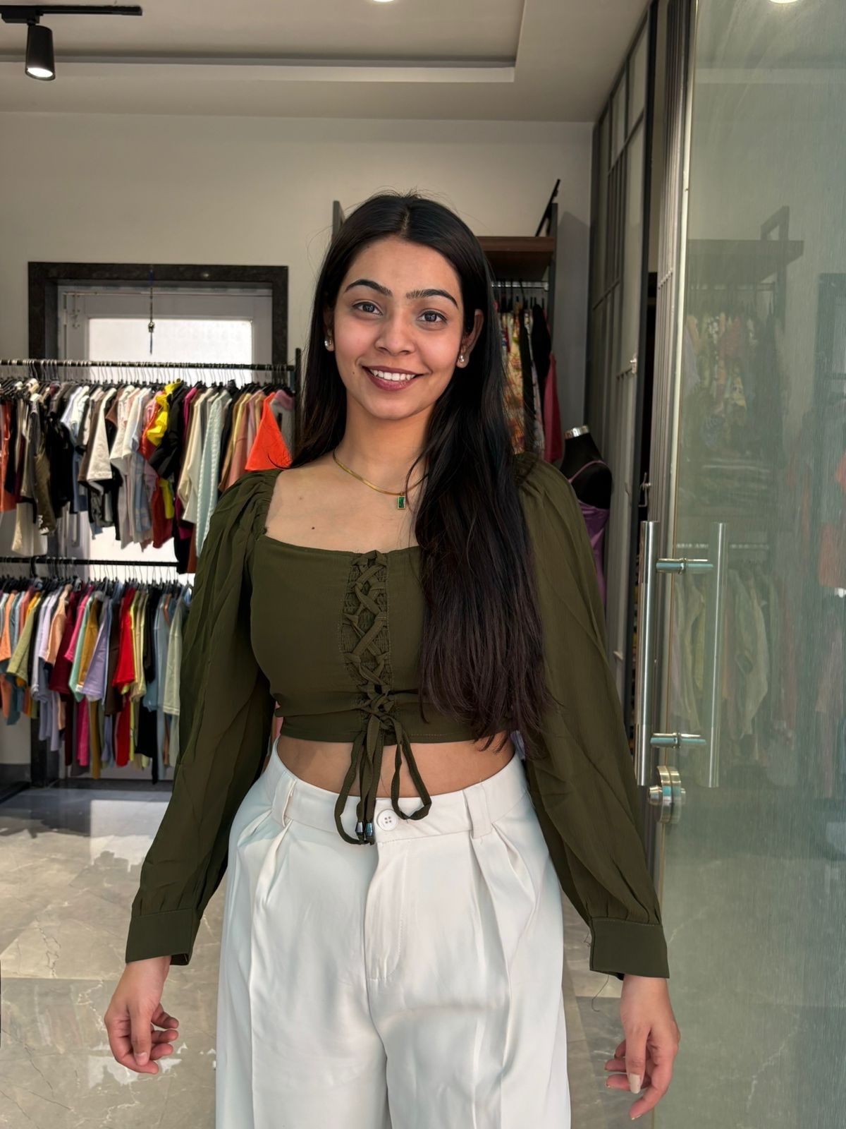 Criss cross Crop top