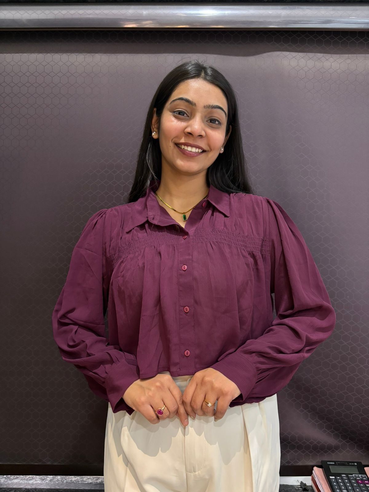 Georgette sheer Crop top