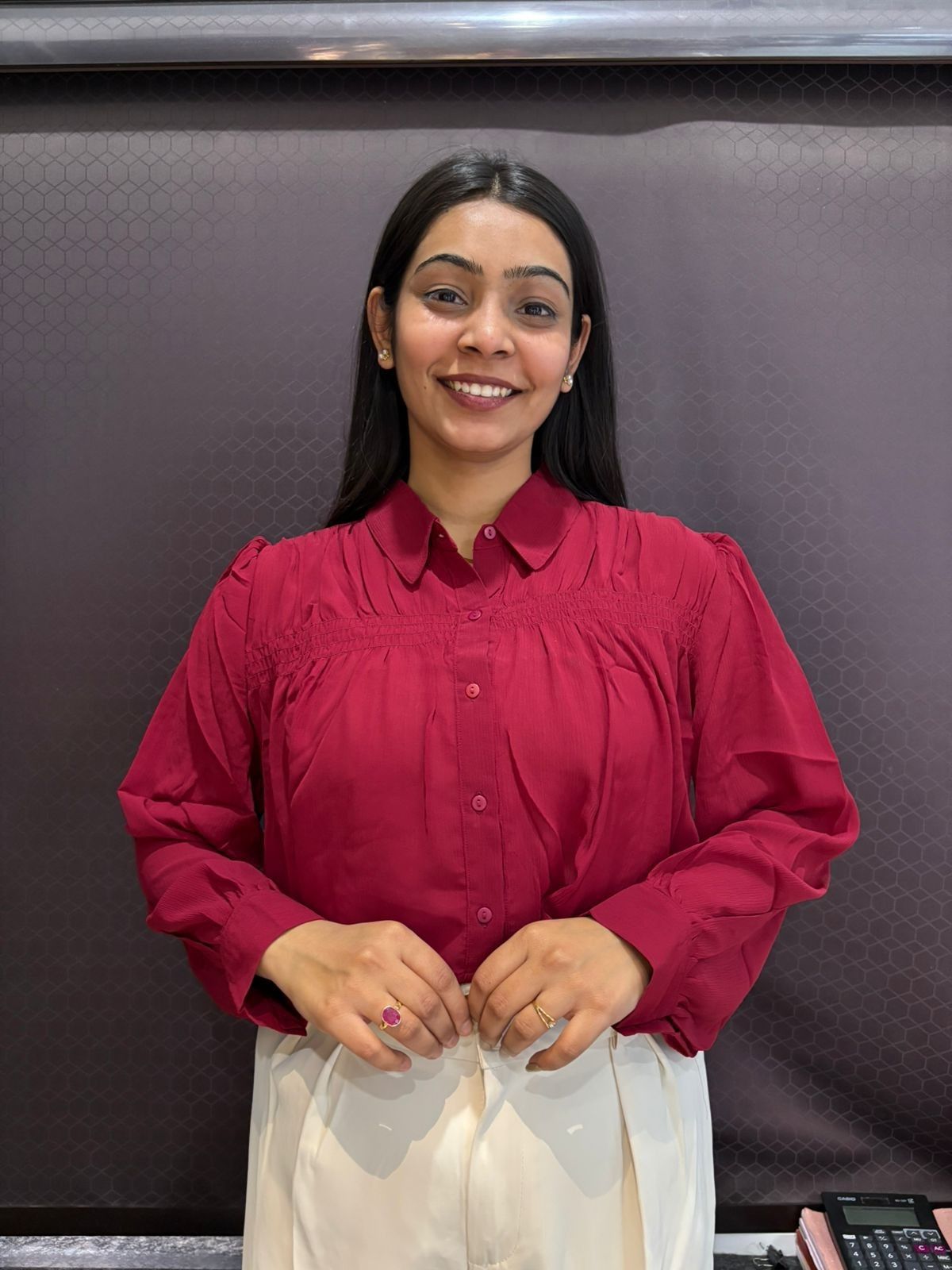 Georgette sheer Crop top