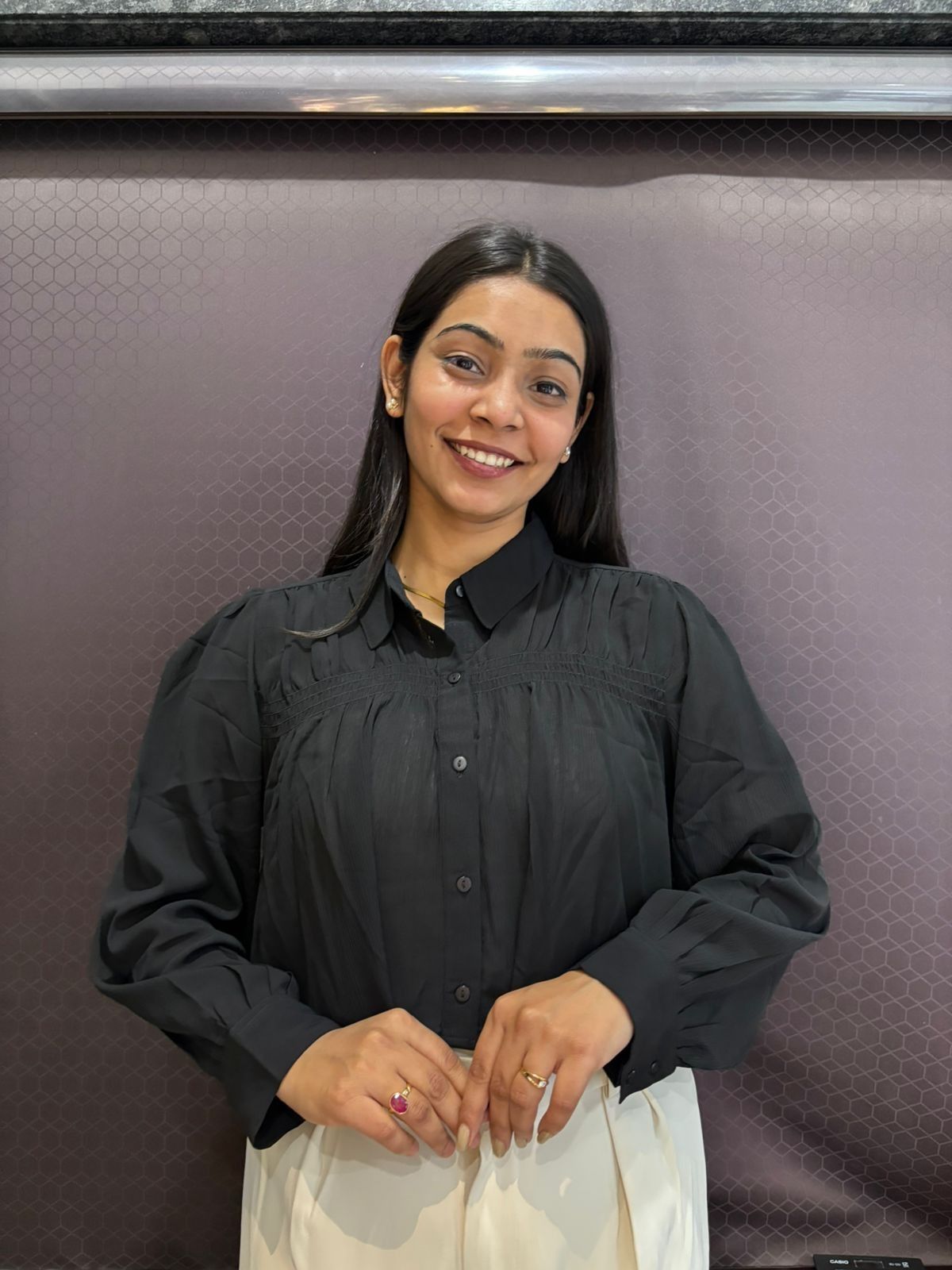 Georgette sheer Crop top