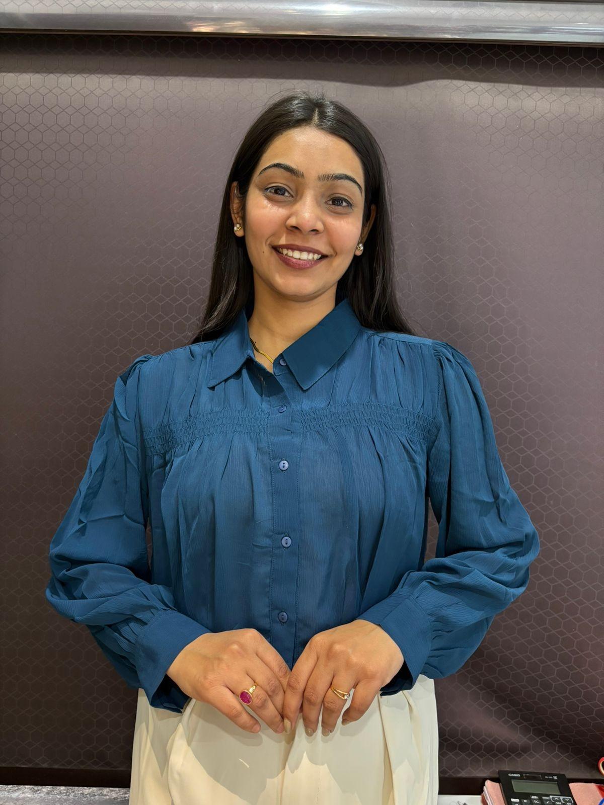 Georgette sheer Crop top