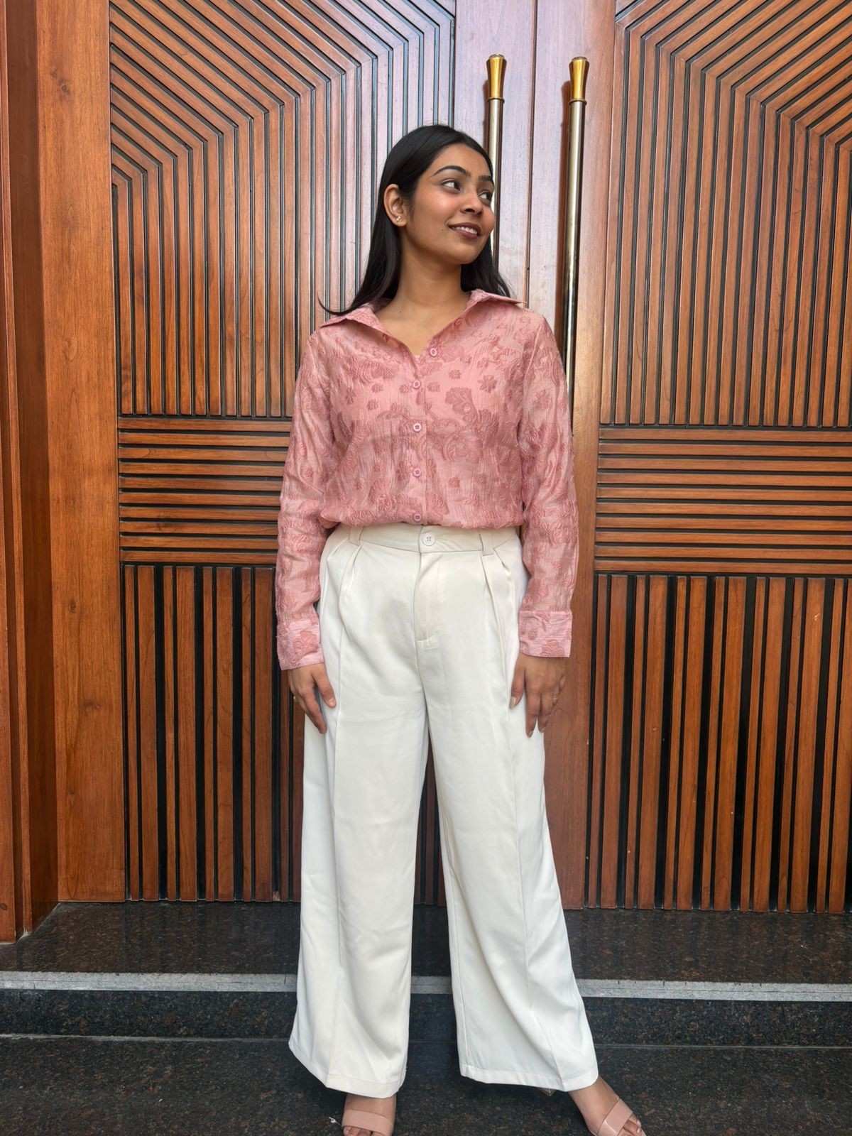 Embroidered Tule Organza 2pc shirt