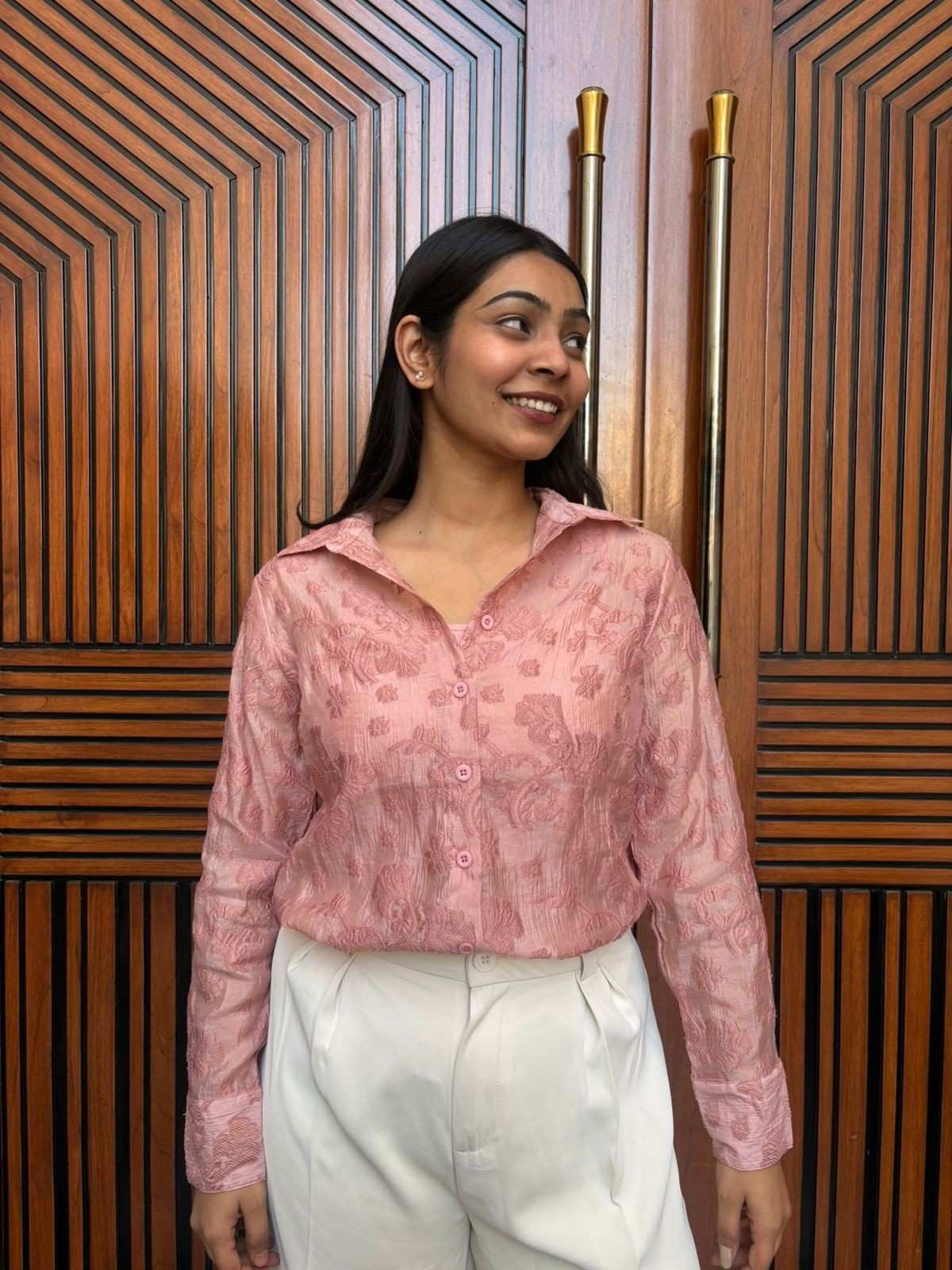 Embroidered Tule Organza 2pc shirt