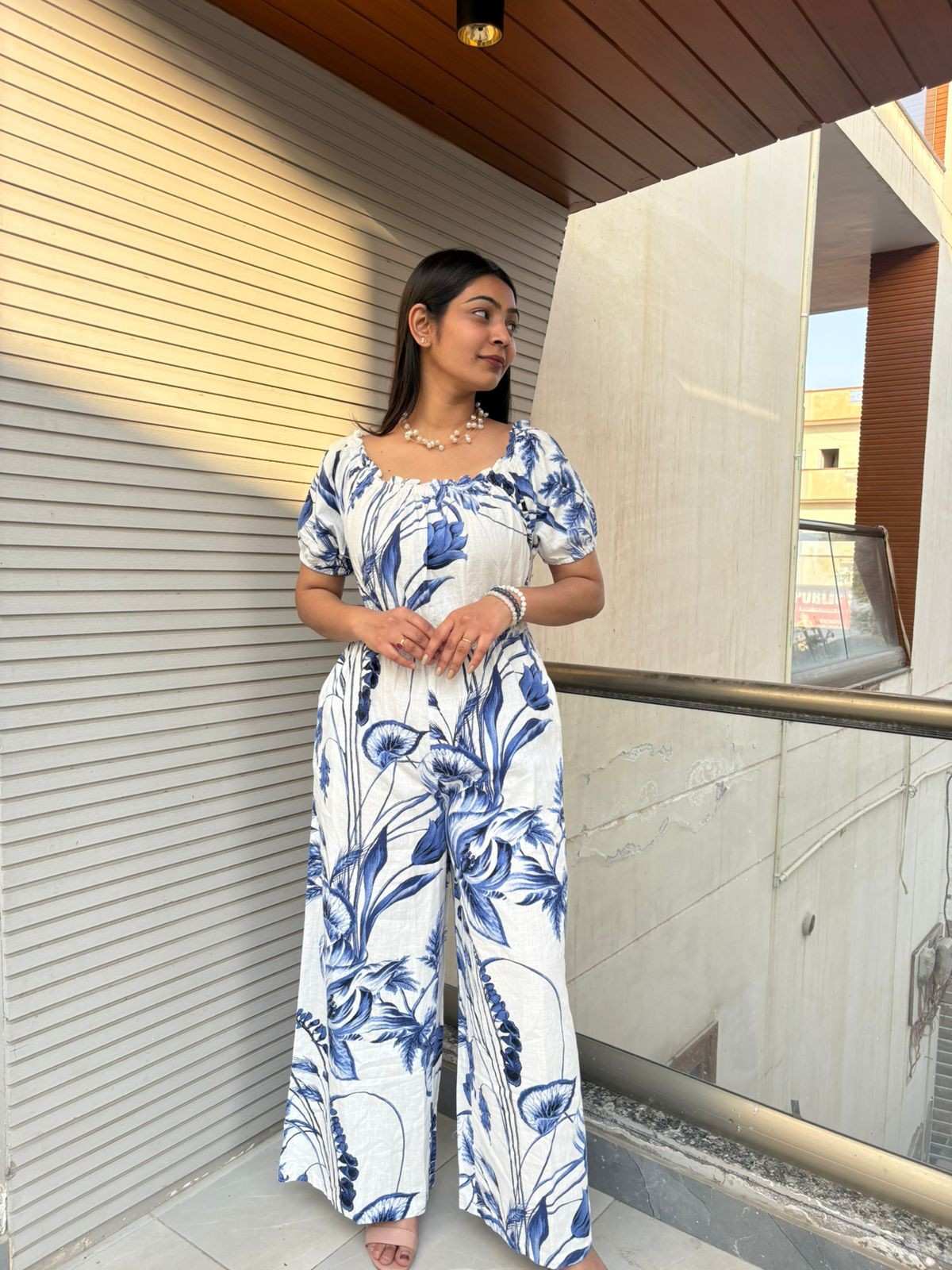 Floral Cotton Jumpsuit