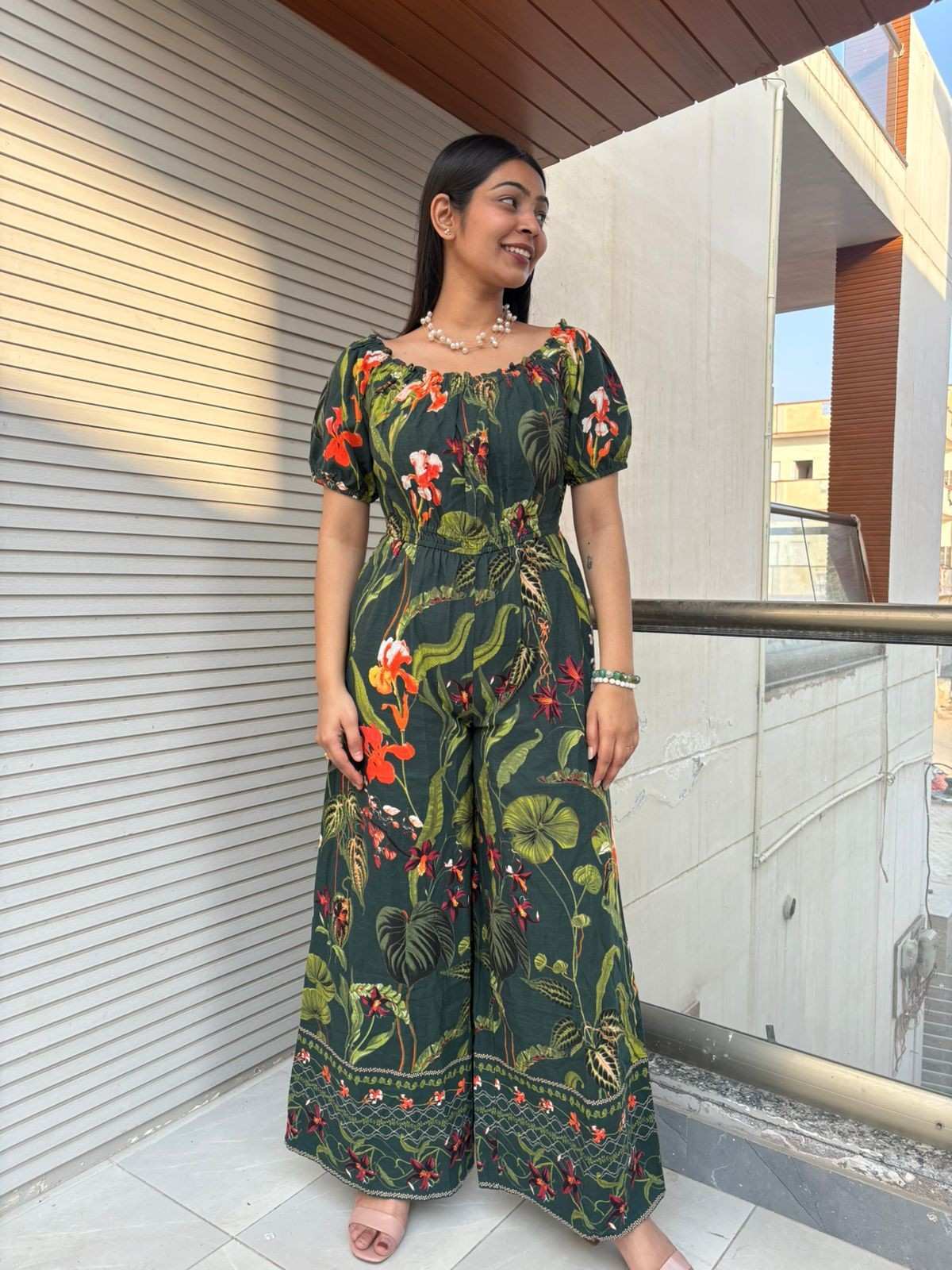 Floral Cotton Jumpsuit