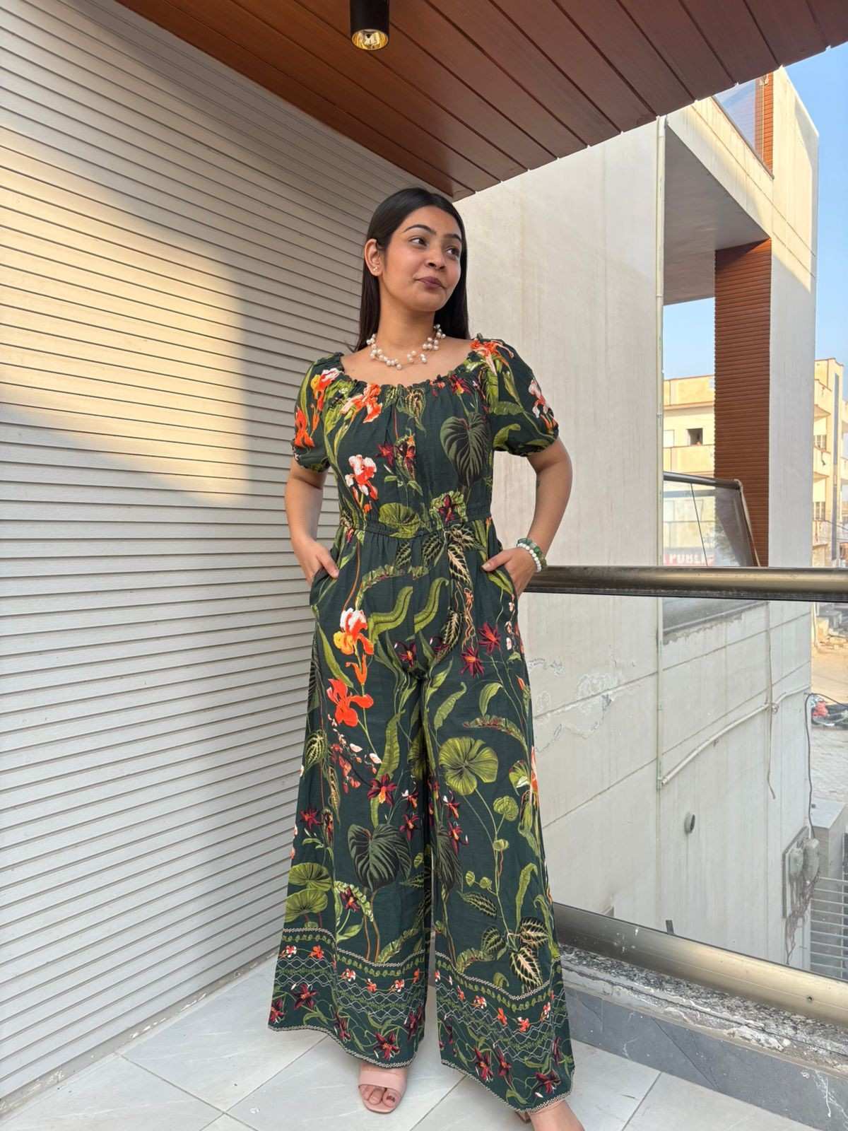 Floral Cotton Jumpsuit