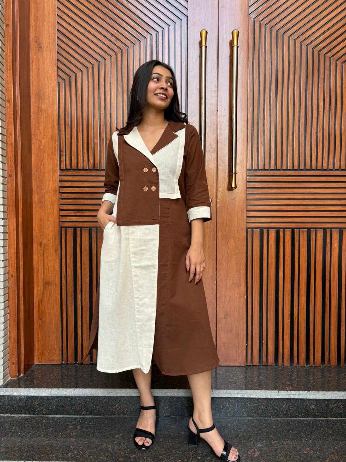Blazer khadi cotton Dress