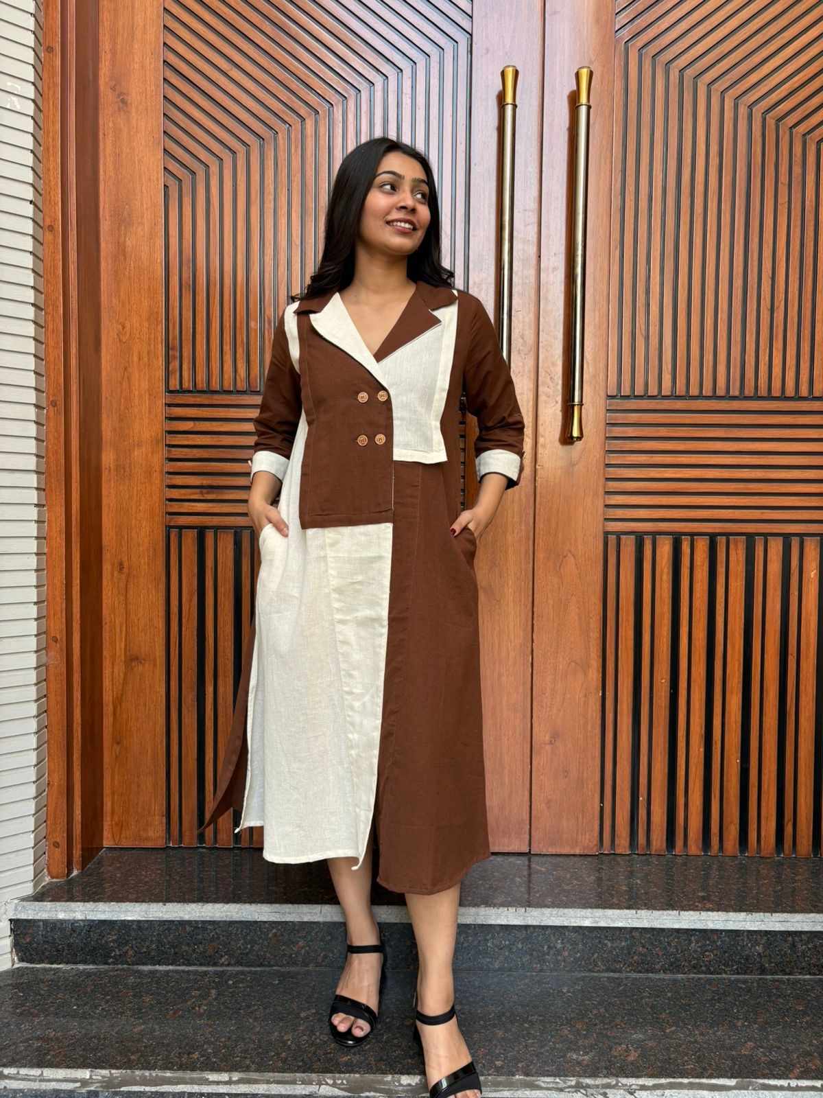 Blazer khadi cotton Dress