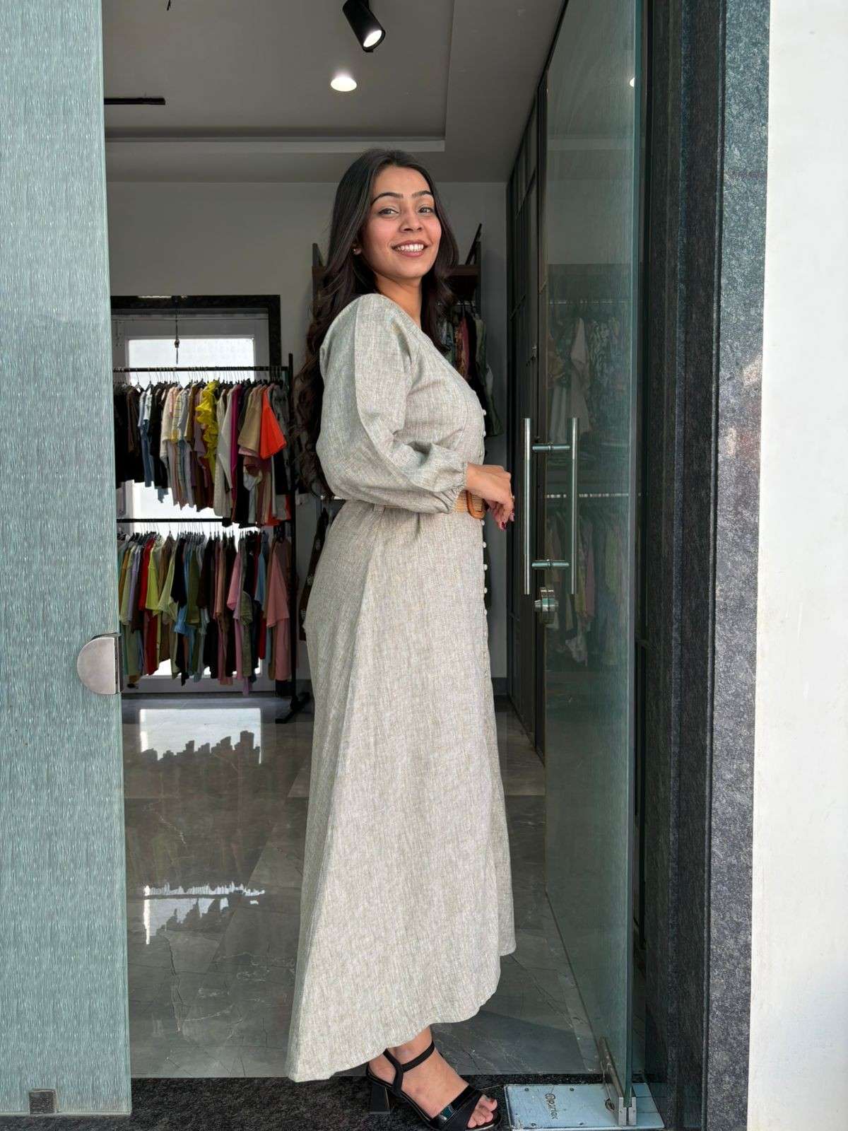 Khadi linen A line dress