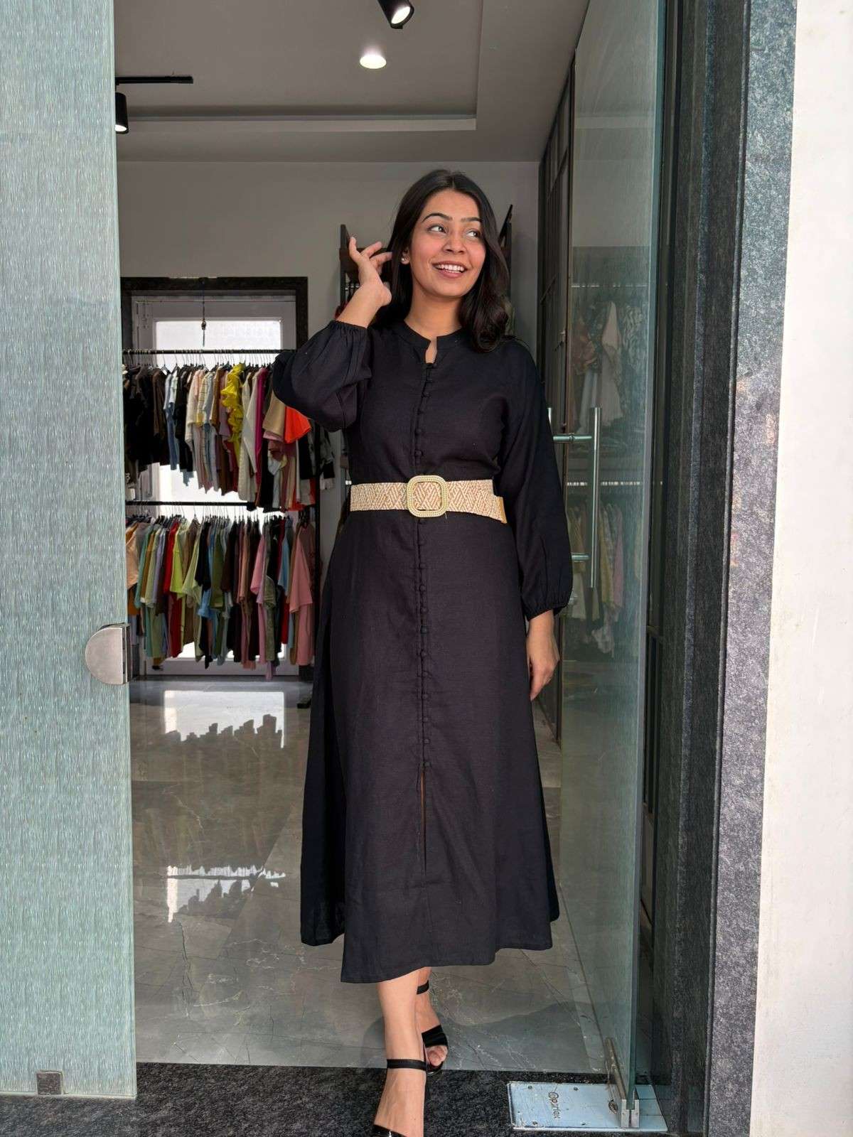 Khadi linen A line dress