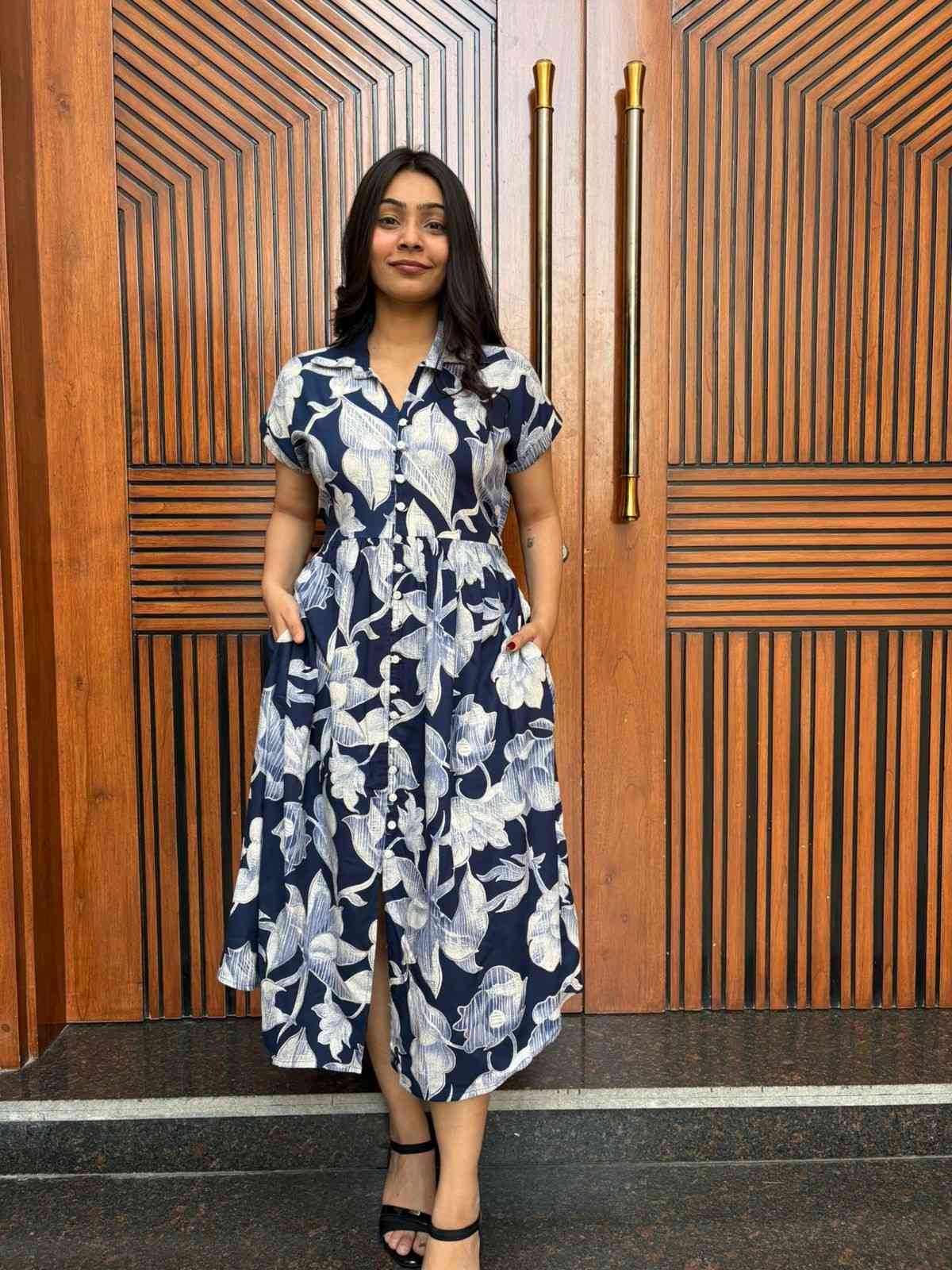 Floral Blueberry dress