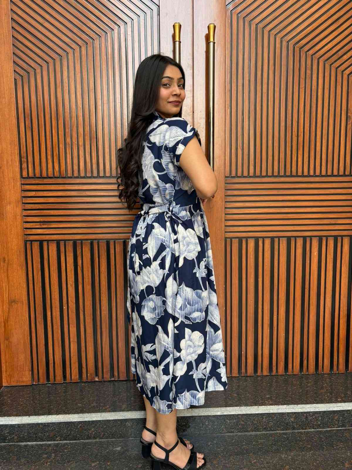 Floral Blueberry dress