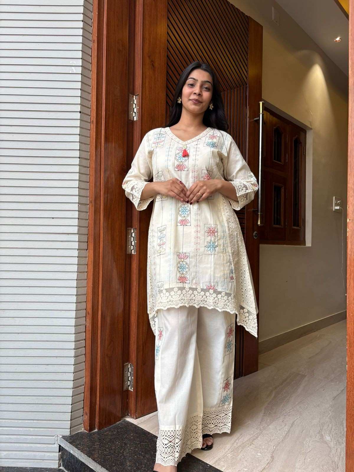 Gulnaar grace cutwork coordset