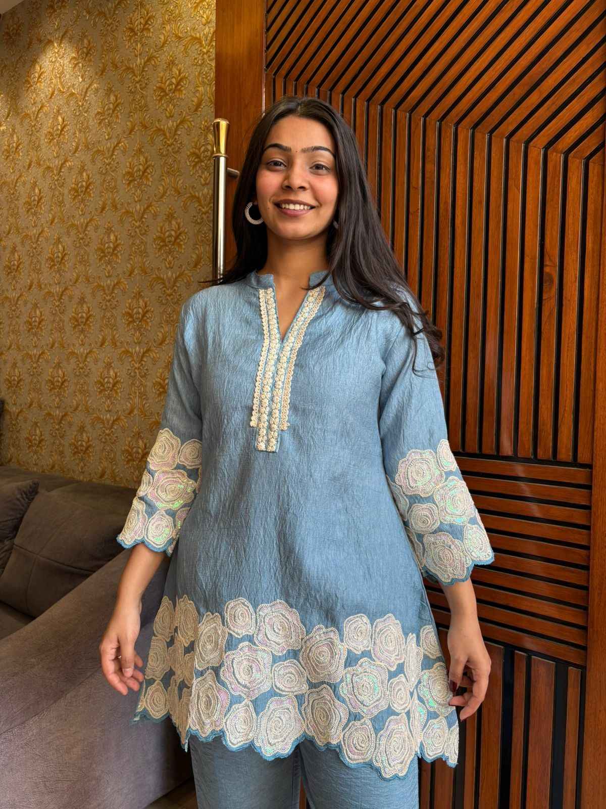 Moonlight Roses Coord Sky blue